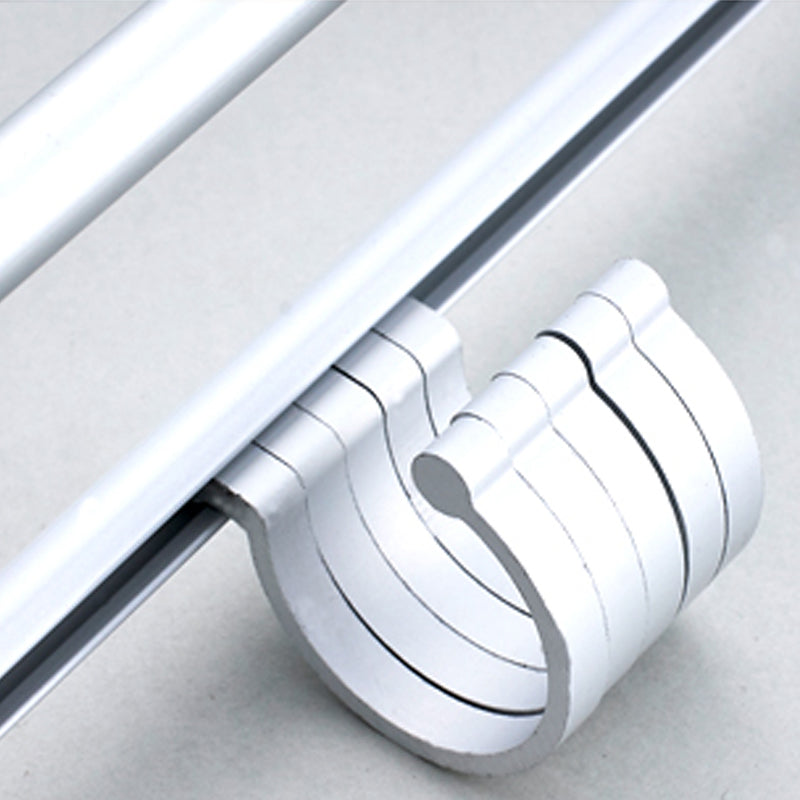 Siopsrl| Silver Contemporary Bathroom Hardware Set Stainless Steel Aluminum Bathroom Set