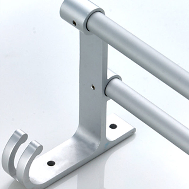 Siopsrl| Silver Contemporary Bathroom Hardware Set Stainless Steel Aluminum Bathroom Set