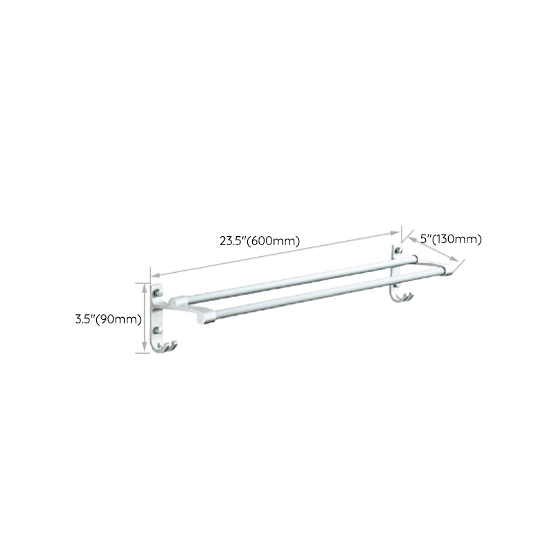 Siopsrl| Silver Contemporary Bathroom Hardware Set Stainless Steel Aluminum Bathroom Set