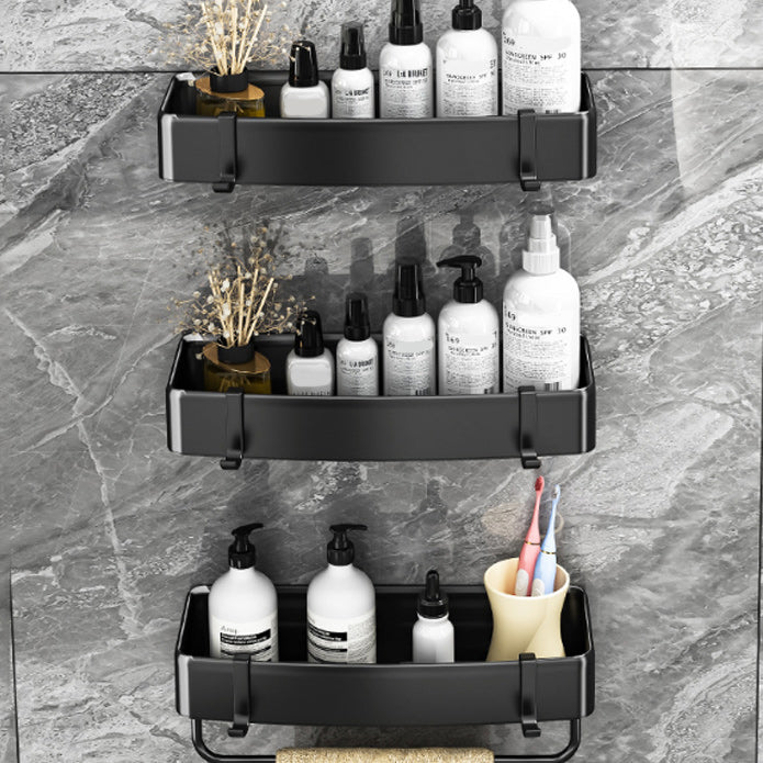 Siopsrl| Modern Black-White Metal Bath Hardware Set Bath Shelf Bathroom Hardware Set