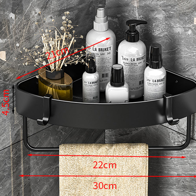 Siopsrl| Modern Black-White Metal Bath Hardware Set Bath Shelf Bathroom Hardware Set
