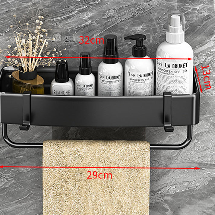 Siopsrl| Modern Black-White Metal Bath Hardware Set Bath Shelf Bathroom Hardware Set