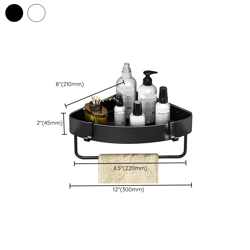 Siopsrl| Modern Black-White Metal Bath Hardware Set Bath Shelf Bathroom Hardware Set