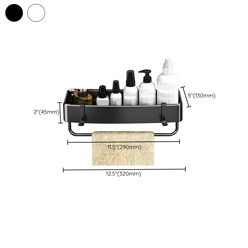 Siopsrl| Modern Black-White Metal Bath Hardware Set Bath Shelf Bathroom Hardware Set