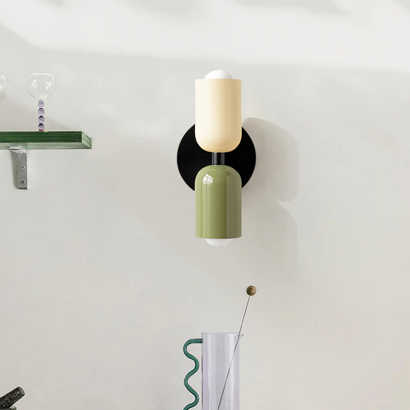 Siopsrl| Wall Light Modern Dual Glass Sconce Fixture