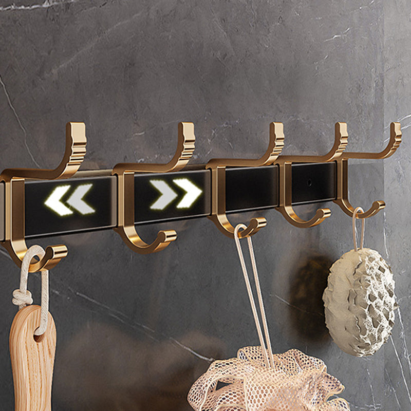 Siopsrl| Black and Brass Bathroom Hardware Set Modern Stainless Steel Bathroom Shelf/Towel Holder/Paper Holder