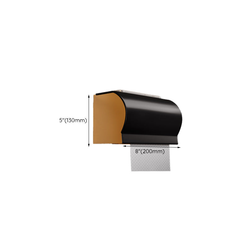Siopsrl| Black and Brass Bathroom Hardware Set Modern Stainless Steel Bathroom Shelf/Towel Holder/Paper Holder