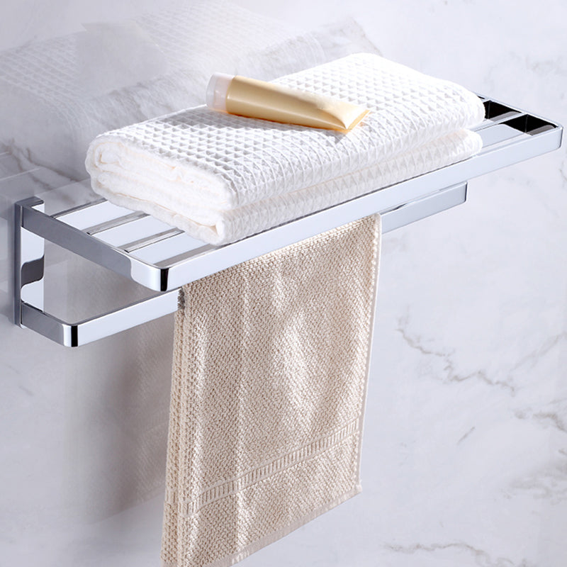 Siopsrl| Chrome brass modern bathroom accessory set with towel bar/ ring/ paper holder & bathrobe hook