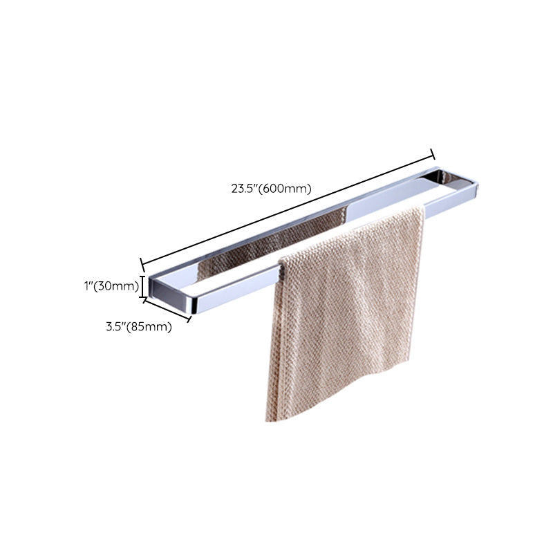 Siopsrl| Chrome brass modern bathroom accessory set with towel bar/ ring/ paper holder & bathrobe hook