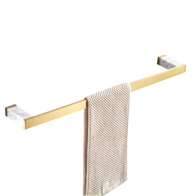 Siopsrl| Brushed Brass Bathroom Accessory Set Metal & Marble Bathroom Hardware Set with Bathtub Shelf