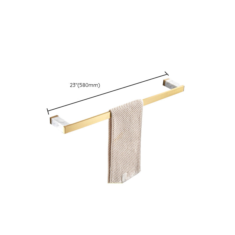 Siopsrl| Brushed Brass Bathroom Accessory Set Metal & Marble Bathroom Hardware Set with Bathtub Shelf