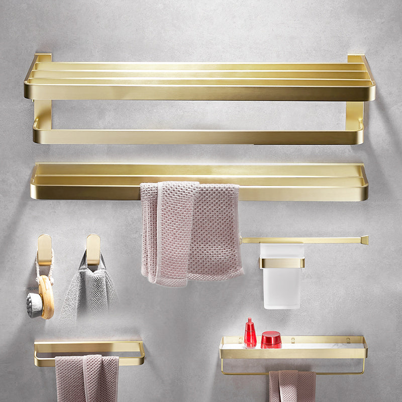 Siopsrl| Brushed Brass Bathroom Hardware Set Retro Golden Bathroom Accessories Set