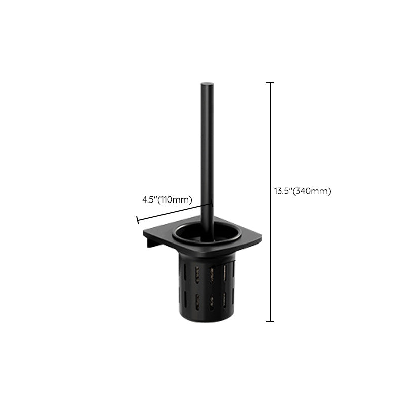Siopsrl| Modern Aluminum Bathroom Accessory Set Matte Black Bathroom Shelf/Towel Holder/Paper Holder