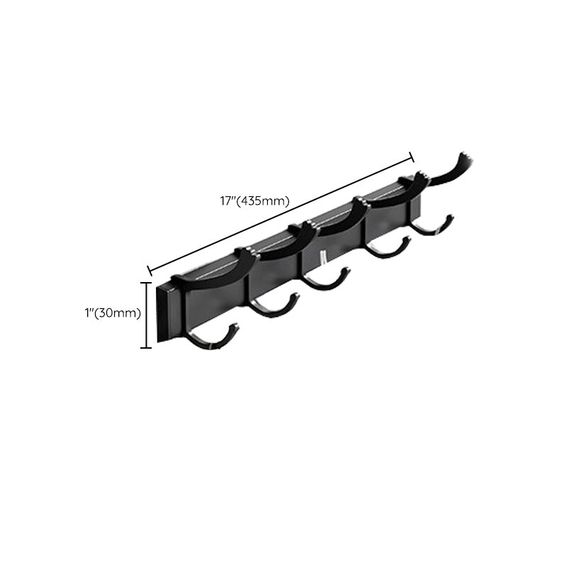 Siopsrl| Modern Aluminum Bathroom Accessory Set Matte Black Bathroom Shelf/Towel Holder/Paper Holder