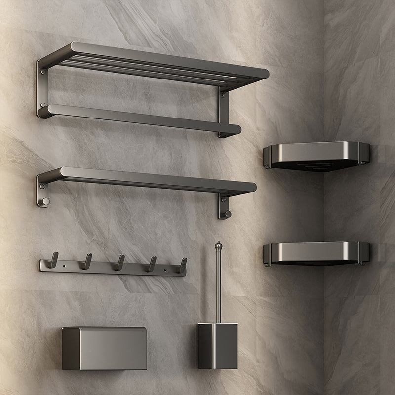Siopsrl| Matte Gray Bathroom Hardware Set Modern Bathroom Accessories Set