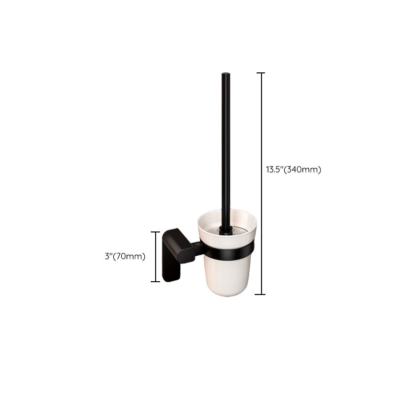 Siopsrl| Modern Bathroom Set with Bath Shelf/Towel Holder & Paper Holder Black Bathroom Hardware