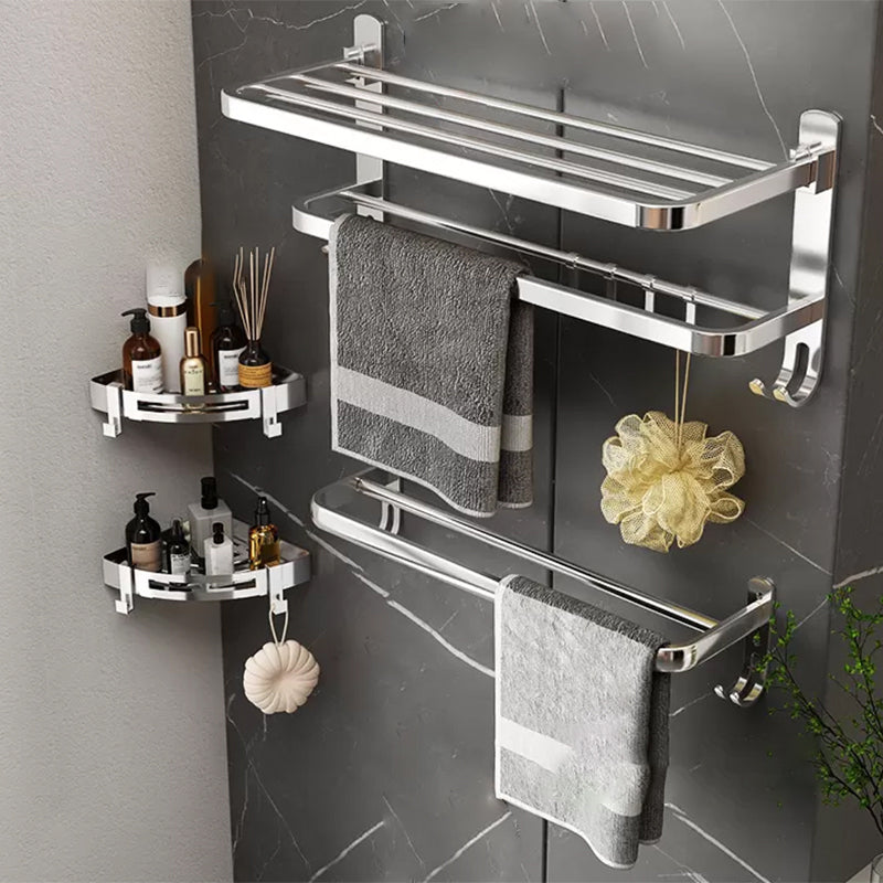 Siopsrl| Contemporary Chrome Bathroom Hardware Set Polished Chrome Bathroom Set Made of Stainless Steel