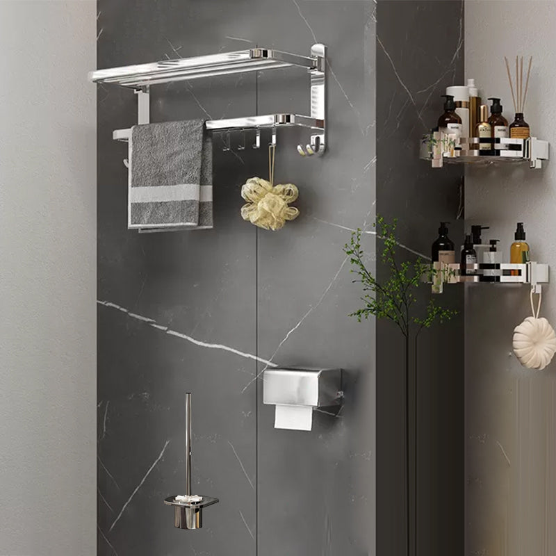 Siopsrl| Contemporary Chrome Bathroom Hardware Set Polished Chrome Bathroom Set Made of Stainless Steel