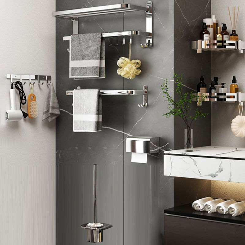 Siopsrl| Contemporary Chrome Bathroom Hardware Set Polished Chrome Bathroom Set Made of Stainless Steel