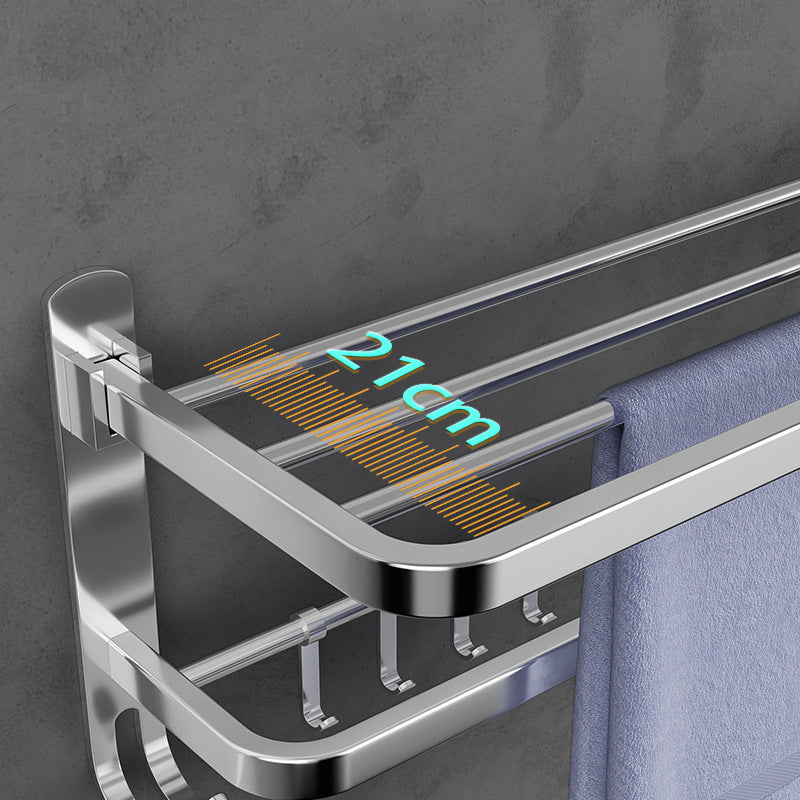 Siopsrl| Contemporary Chrome Bathroom Hardware Set Polished Chrome Bathroom Set Made of Stainless Steel