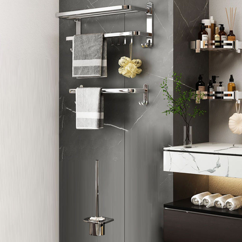 Siopsrl| Contemporary Chrome Bathroom Hardware Set Polished Chrome Bathroom Set Made of Stainless Steel