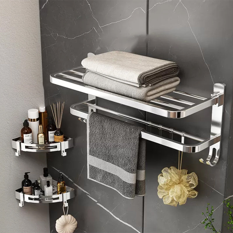 Siopsrl| Contemporary Chrome Bathroom Hardware Set Polished Chrome Bathroom Set Made of Stainless Steel