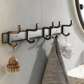 Siopsrl| Contemporary Bathroom Accessory Set Matte Black Bathroom Set with Bathrobe Hooks/Towel Bar