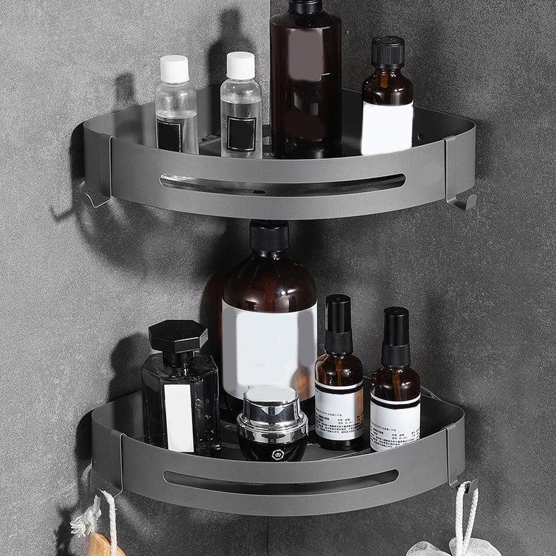 Siopsrl| Modern Bathroom Hardware Set in Stainless Steel Matte Gray Bathrobe Hook/Towel Bar