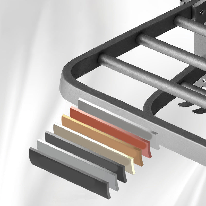 Siopsrl| Modern Bathroom Hardware Set in Stainless Steel Matte Gray Bathrobe Hook/Towel Bar