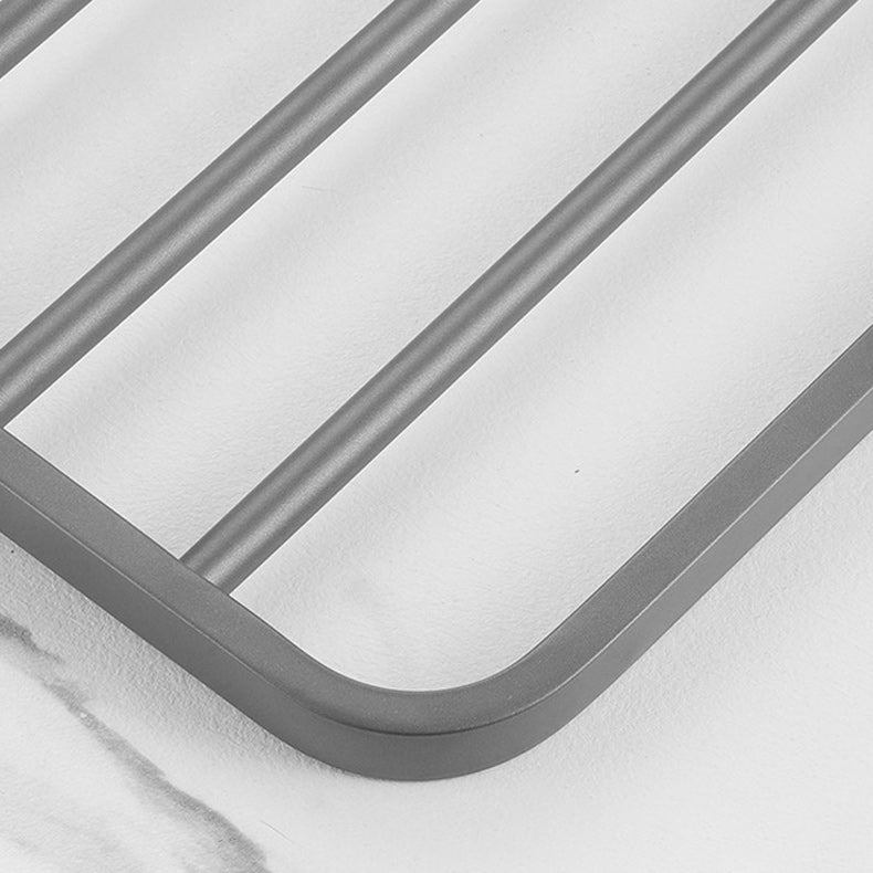 Siopsrl| Modern Bathroom Hardware Set in Stainless Steel Matte Gray Bathrobe Hook/Towel Bar