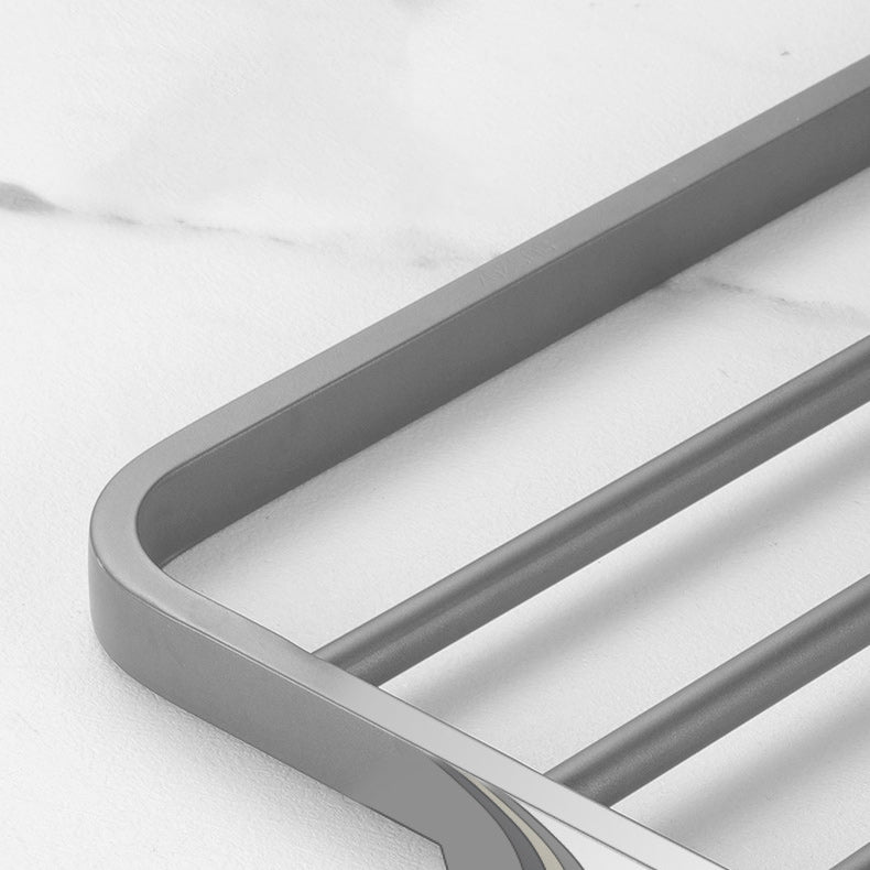 Siopsrl| Modern Bathroom Hardware Set in Stainless Steel Matte Gray Bathrobe Hook/Towel Bar
