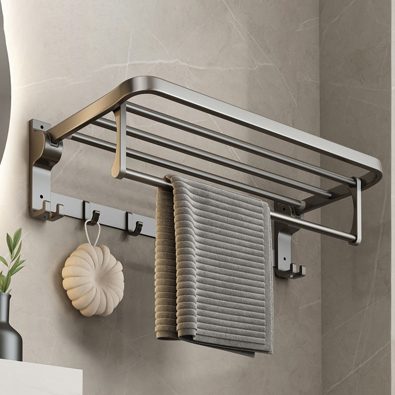 Siopsrl| Contemporary Gray Bathroom Hardware Set Bathroom Shelf/Towel Bar Including Bathroom Set