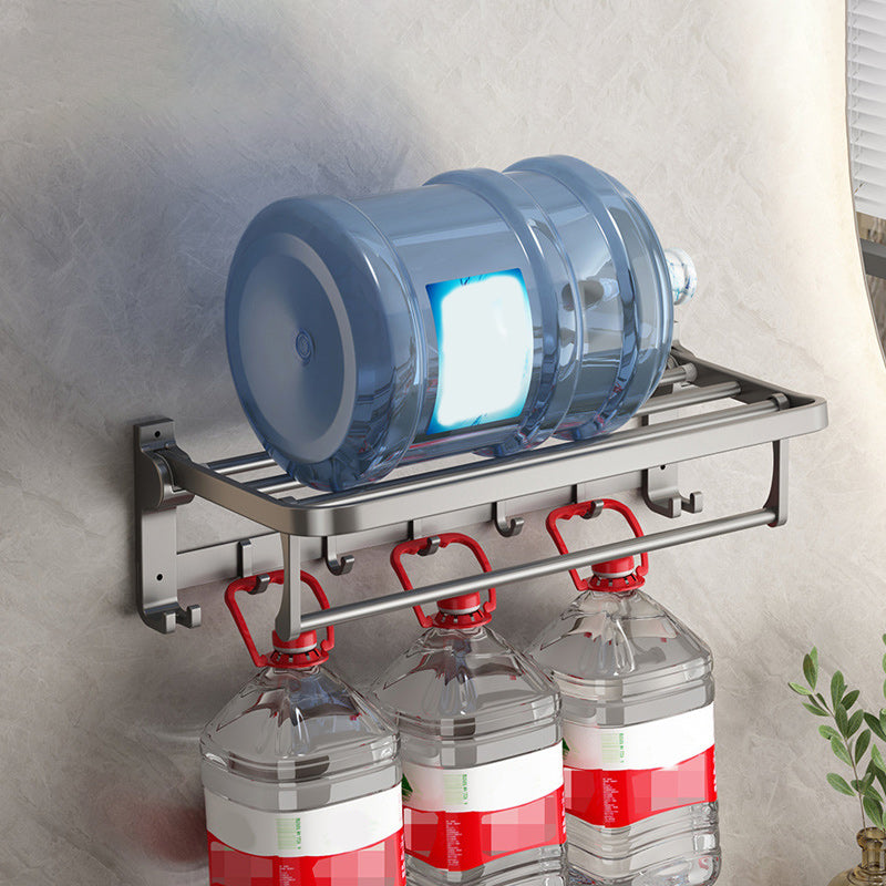 Siopsrl| Contemporary Gray Bathroom Hardware Set Bathroom Shelf/Towel Bar Including Bathroom Set
