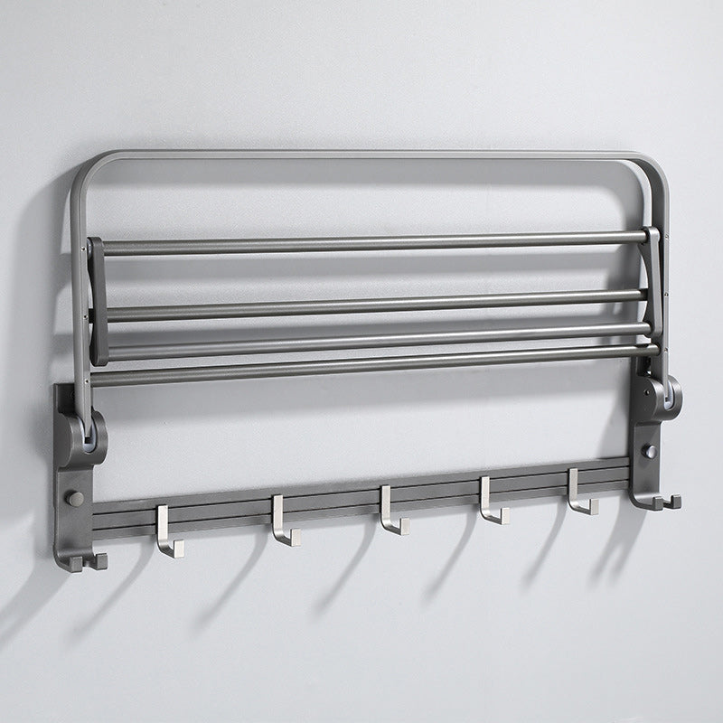 Siopsrl| Contemporary Gray Bathroom Hardware Set Bathroom Shelf/Towel Bar Including Bathroom Set