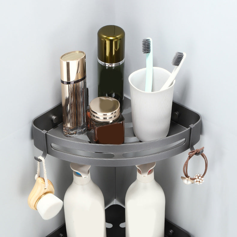Siopsrl| Contemporary Gray Bathroom Hardware Set Bathroom Shelf/Towel Bar Including Bathroom Set