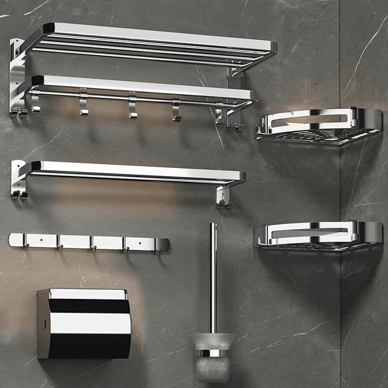 Siopsrl| Modern Bathroom Accessory Set Paper Holder Bathroom Shelf Stainless Steel Bathroom Hardware