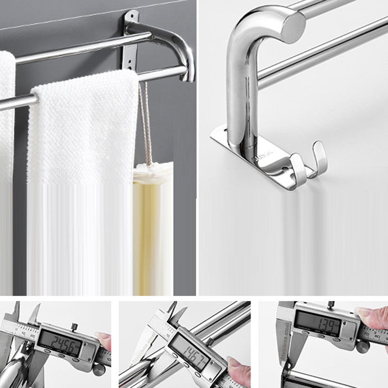 Siopsrl| Silver/Black Bathroom Hardware Set Modern Bathroom Accessories Hardware Set
