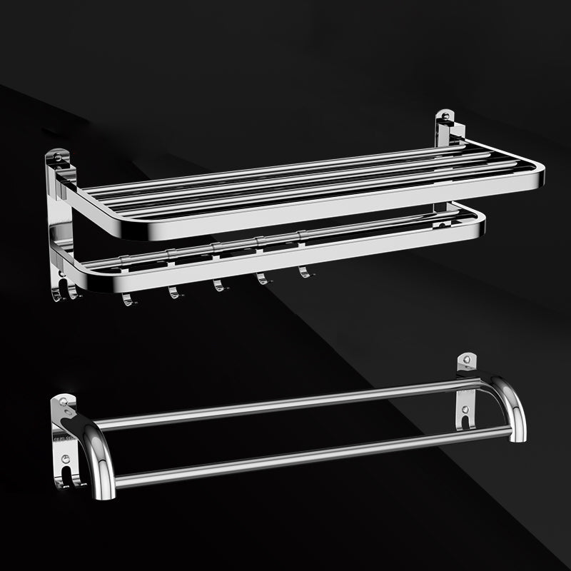 Siopsrl| Silver/Black Bathroom Hardware Set Modern Bathroom Accessories Hardware Set