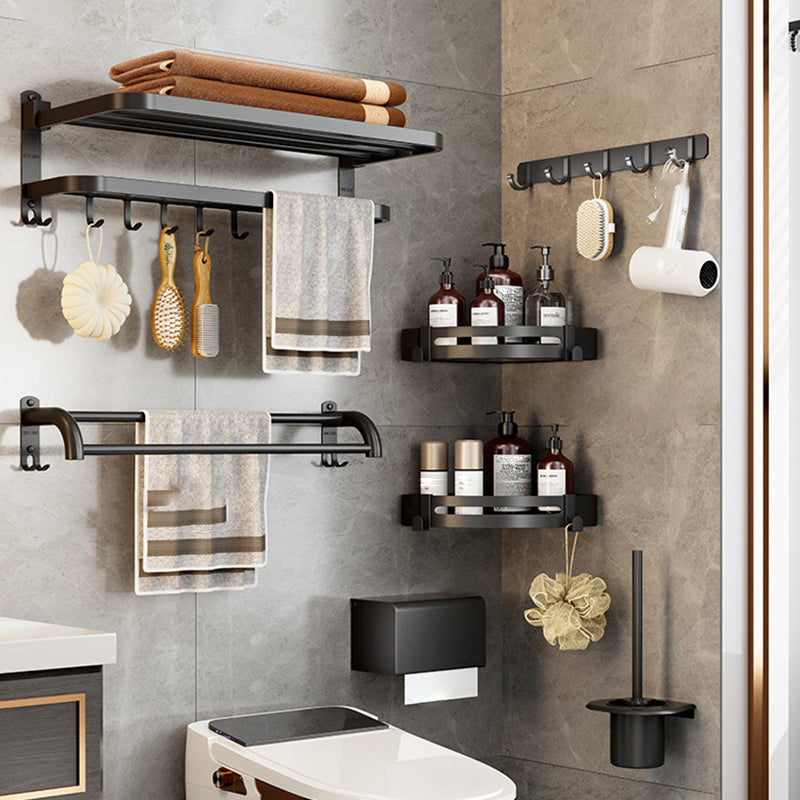Siopsrl| Matt black bathroom accessory set Modern bathroom accessory hardware set
