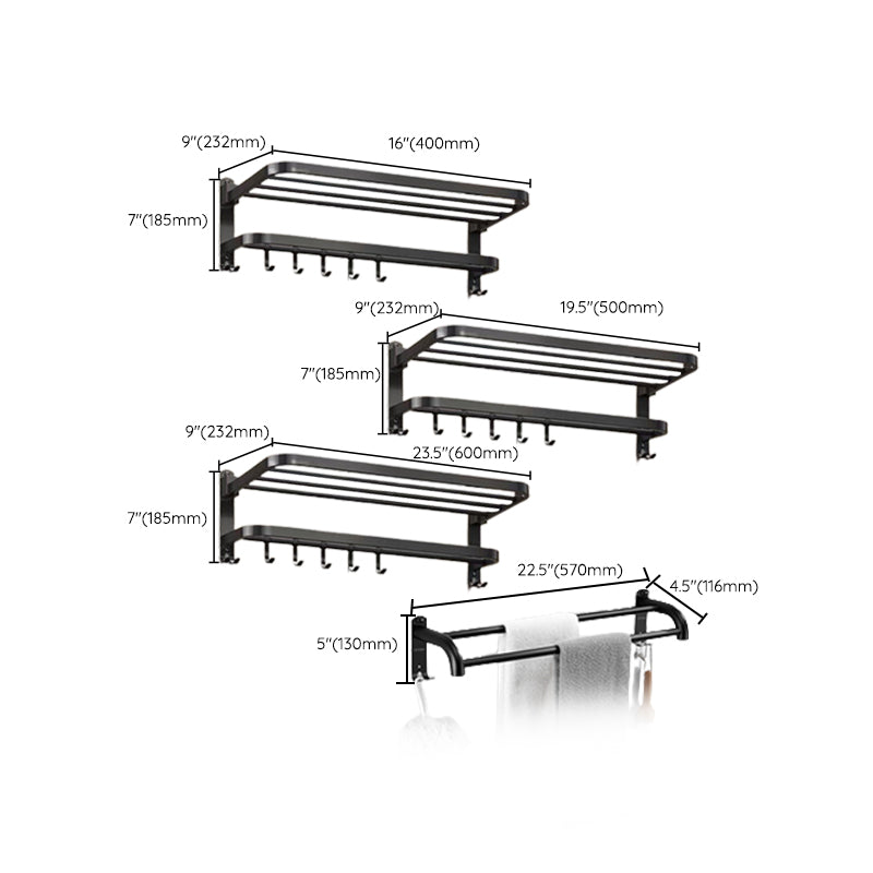 Siopsrl| Matt black bathroom accessory set Modern bathroom accessory hardware set