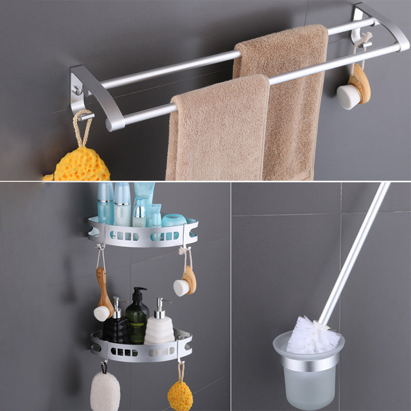 Siopsrl| 6-piece modern bathroom hardware set made of aluminum with towel holder/paper holder