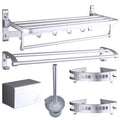Siopsrl| 6-piece modern bathroom hardware set made of aluminum with towel holder/paper holder