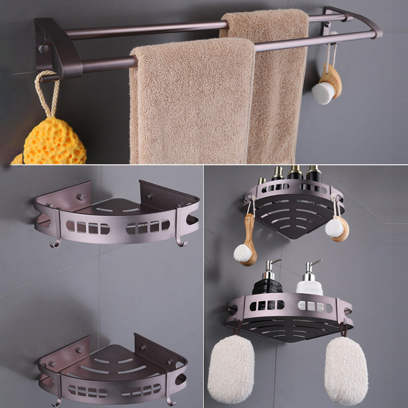 Siopsrl| 6-piece modern bathroom hardware set made of aluminum with towel holder/paper holder