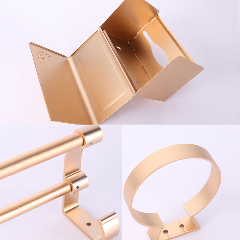 Siopsrl| 6-piece modern bathroom hardware set made of aluminum with towel holder/paper holder