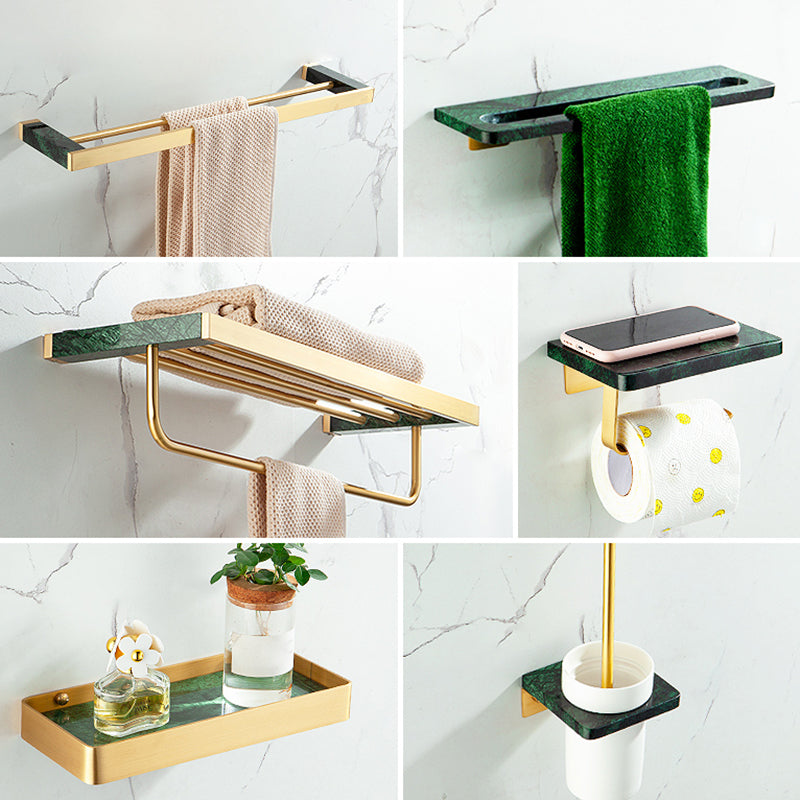 Siopsrl| Golden Bath Hardware Set Brass & Marble Bathroom Accessories Set