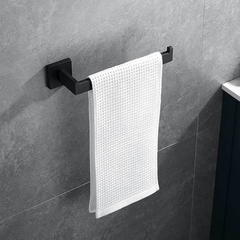 Siopsrl| 7-piece bathroom accessory set made of stainless steel with paper holder/robe hook/towel ring bar