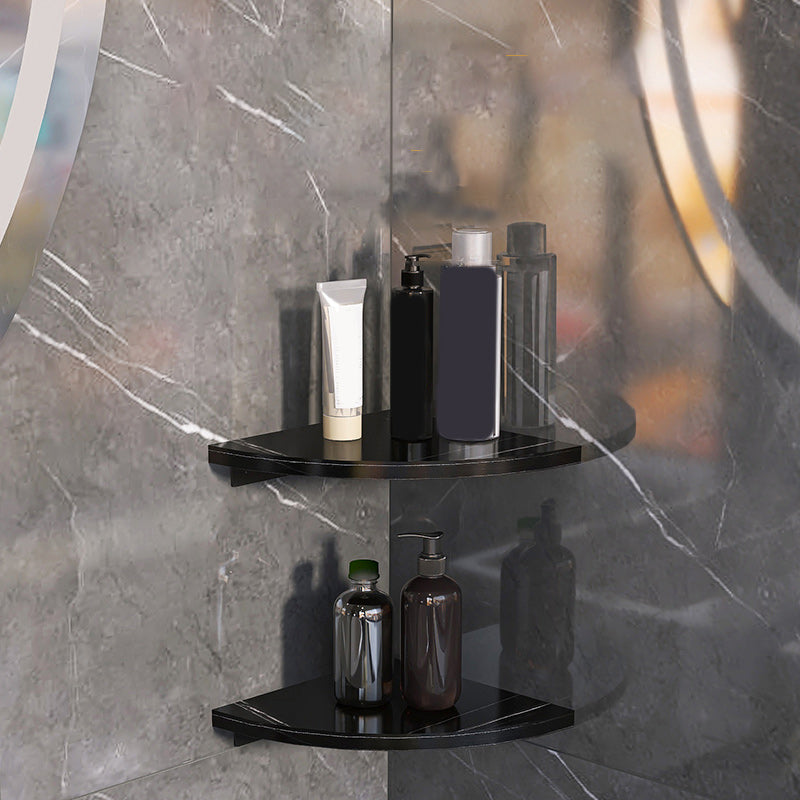 Siopsrl| 3-piece modern bathroom accessory set marble and metal bathroom shelf