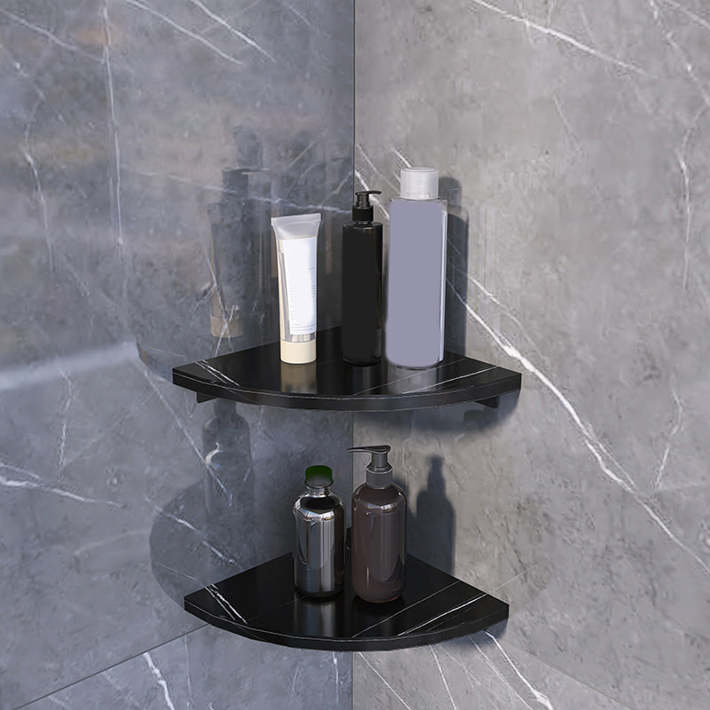 Siopsrl| 3-piece modern bathroom accessory set marble and metal bathroom shelf