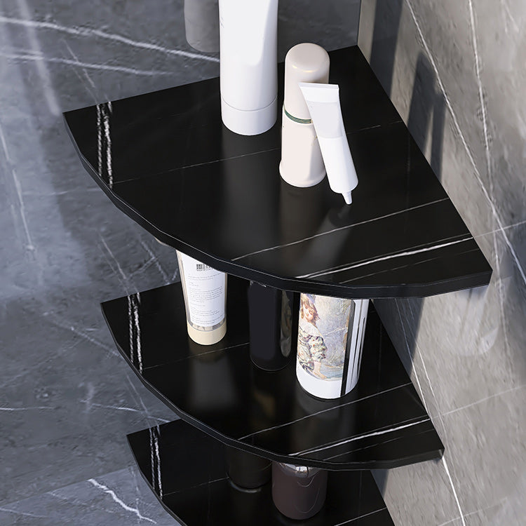 Siopsrl| 3-piece modern bathroom accessory set marble and metal bathroom shelf