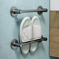 Siopsrl| 2-piece modern bathroom accessories set metal slipper rack/towel bar